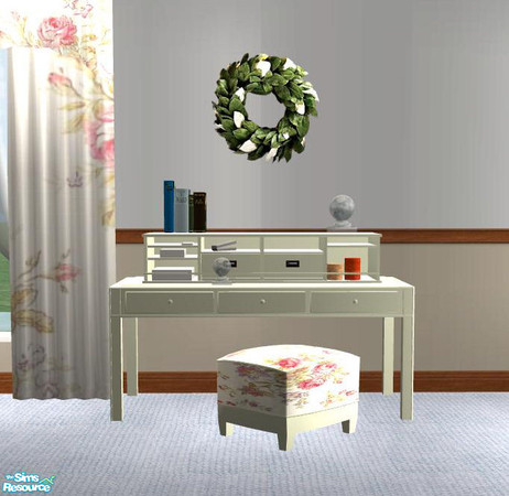 Sims 2 — PB Single Bedroom Recolor Cream - Ottoman CreamnRoses by ShinoKCR — 