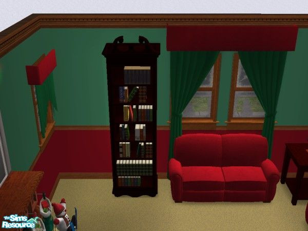 Sims 2 — Winters Eve - Gil Shalos Wintersevebookcase by gil_shalos — Dark wood Bookcase Recolour of the Renaissance