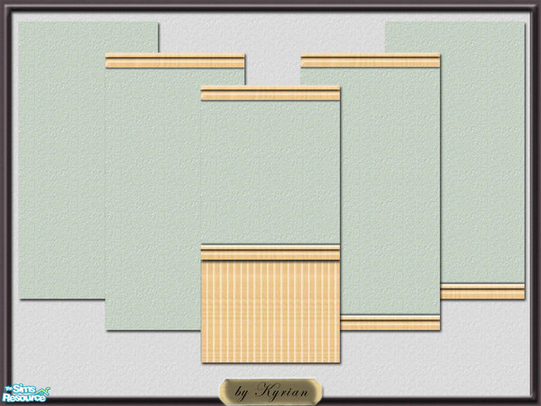 Sims 2 — Rain Forest Collection by Kyrian — A set of 5 walls in a soothing light green for interior design. Enjoy!