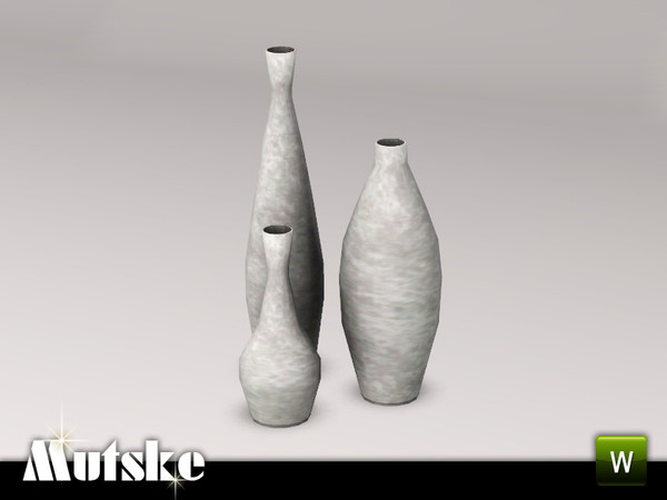 Sims 3 — Aria Decoration 3 Vases by Mutske — 3 recolorable parts. Environment 1. Made by Mutske@TSR. TSRAA.