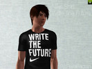 Sims 3 — Nike T-Shirt Write The Future by RafaBadain2 — My very first creation for The Sims! A Nike T-Shirt.Please