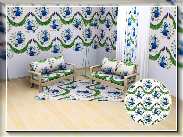 Sims 3 — marcorse_painted peacock pattern by marcorse — Caught in the act . . this cheeky little peacock is painting the