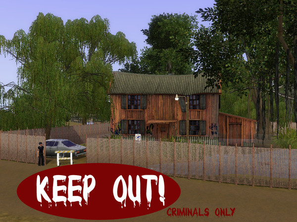 Sims 3 — Keep Out by comet65 — I don't remember this house being here. Do you? For being a rundown shack, it sure seems