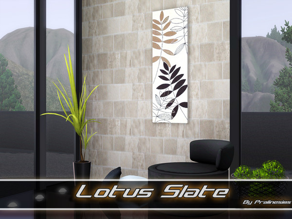Sims 3 — Lotus Slate by Pralinesims — By Pralinesims /under Rock/Stone