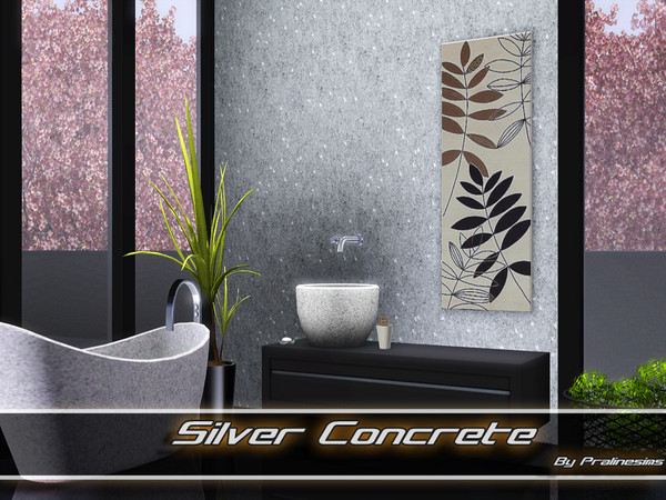 Sims 3 — Silver Concrete by TSR Archive — By Pralinesims/under Masonry