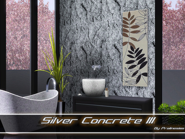 Sims 3 — Silver Concrete III by TSR Archive — By Pralinesims/under Masonry