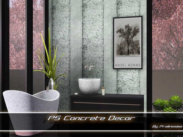 Sims 3 — PS Concrete Decor by Pralinesims — By Pralinesims under: Masonry
