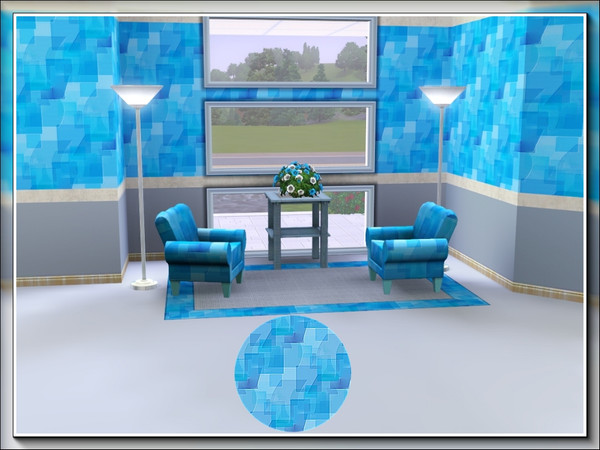 Sims 3 — marcorse_blurred blues pattern by marcorse — An allover repeat pattern in blurred shades of blue.