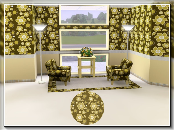 Sims 3 — marcorse_circles and petals pattern by marcorse — Pinwheel flower petals and circle shapes in a random repeat