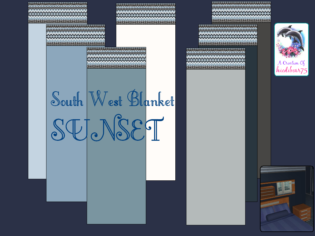 Sims 2 — SouthWest Blanket SUNSET by hiedibear75 — Fresh from the painted deserts of the South West U.S. to your Sims