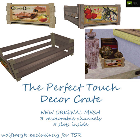 Sims 3 — The Perfect Touch Deco Tray by wolfspryte — part of The Perfect Touch Living Collection 5 slots in the tray for