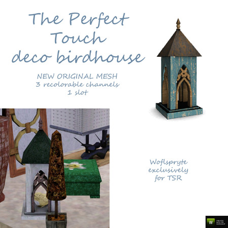 Sims 3 — The Perfect Touch Decor House by wolfspryte — part of The Perfect Touch Living Collection 1 slot inside by