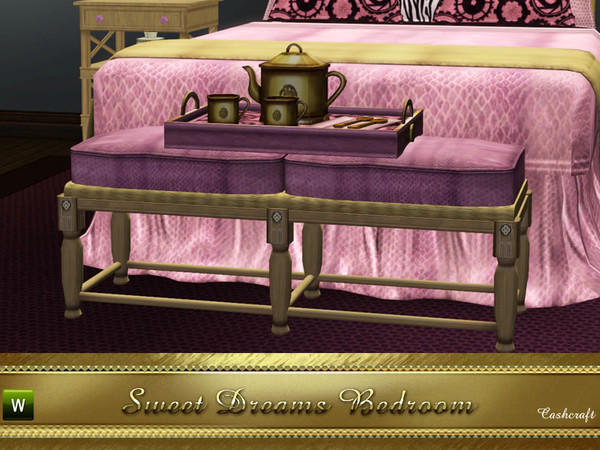 Sims 3 — Sweet Dreams 2-Seat Bench by Cashcraft — Bench, cloned from coffeetable, is crafted of solid hardwood. Created