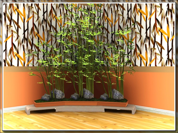 Sims 3 — marcorse_brown bamboo pattern by marcorse — An allover pattern of bamboo stalks and leaves in shades of brown.