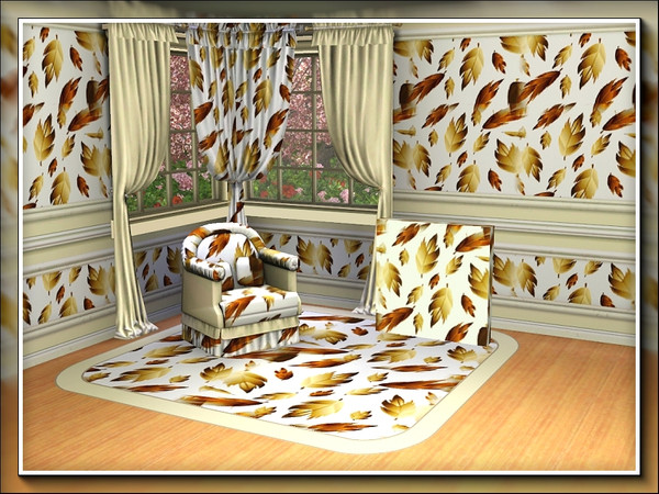 Sims 3 — marcorse_feather leaf pattern by marcorse — A random repeat pattern of feathers masquerading as leaves.