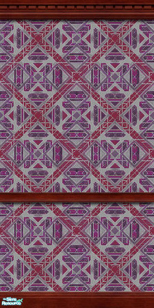 Sims 2 — Tribal Designs Wallpaper - Purple - Bright - DW- CrChK by merdj — Tribal designs wallpaper in bright shades of