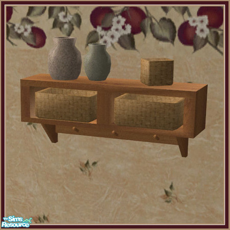 Sims 2 — Gayle Dining Room Wall Shelf by kittyispretty69 — Part of a lovely rustic country dining set consisting of six