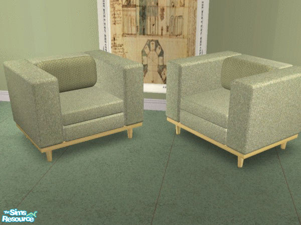 Sims 2 — Celedon Living - Living Chair by SimanthaRat — as shown with the same back pillows designed with your comfort in