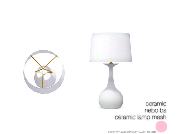 Sims 3 — Nebo BedSide Ceramic Lamp Mesh by DOT — Nebo BedSide Ceramic Lamp Mesh by DOT of The Sims Resource
