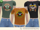 Sims 3 — Guns N Roses Shirts by simsinspring — Two recolorable areas. [The shirt itself and the edges of the sleeves]