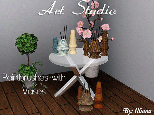 Sims 3 — Art Studio Brushes by Illiana — An artist without a brush is like a hook without a fish...er, or something like