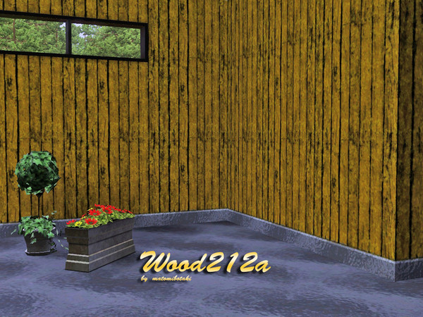 Sims 3 — Wood212a by matomibotaki — Wood pattern with 3 recolorable palets, to find under Paint, by matomibotaki.