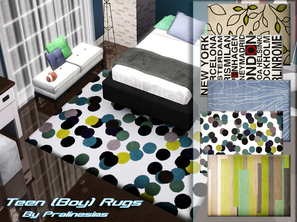 Sims 3 — Teen (Boy) Rugs by Pralinesims — By Pralinesims
