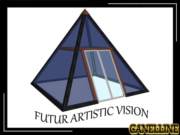 Sims 3 — Future ArtisticVision - Glass Pyramid by Canelline by Canelline — Future ArtisticVision - Glass Pyramid by