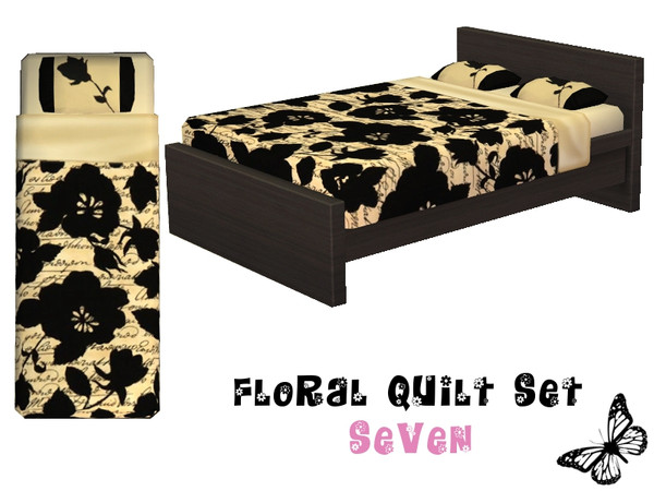 Sims 2 — Floral Quilt Set - Seven by sinful_aussie — A selection of bedding with a floral theme.