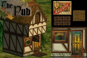 Sims 2 — The Pub by arenaria — This is a Neighborhood decoration, not a lot!
