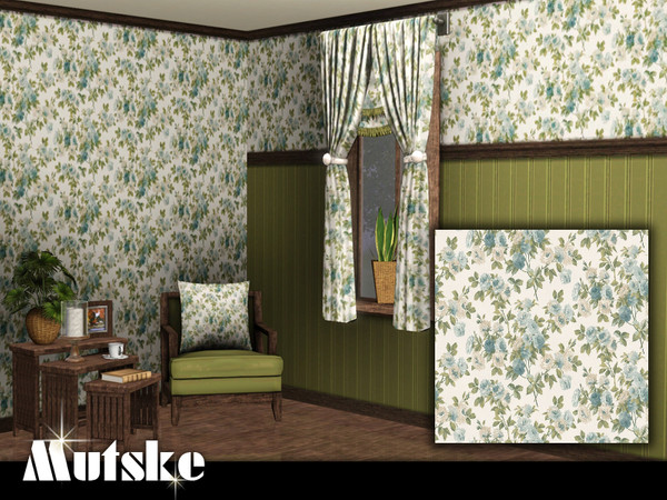 Sims 3 — Mutske Floral 1208 by Mutske — Floral Pattern. 1 Recolorable pallet. Made by Mutske@TSR. TSRAA.