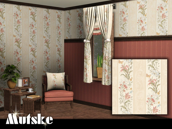 Sims 3 — Mutske Floral 1223 by Mutske — Floral Pattern. 1 Recolorable pallet. Made by Mutske@TSR. TSRAA.