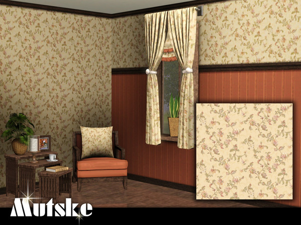 Sims 3 — Mutske Floral 1226 by Mutske — Floral Pattern. 1 Recolorable pallet. Made by Mutske@TSR. TSRAA.