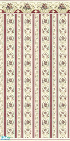 Sims 2 — Tea Rose Wallpaper by Riverwillows — Lovely tea roses wallpaper. Part of the Louisiana Kitchen - Tea Roses set