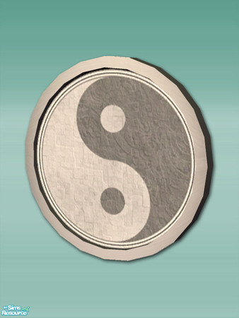 Sims 2 — Samsara - Round Print - Mesh by Shakeshaft — Part of a modern lounge set with Tubular shaped shelving with extra