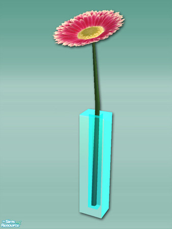 Sims 2 — Samsara - Gerbera Vase - Mesh by Shakeshaft — Part of a modern lounge set with Tubular shaped shelving with