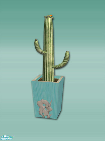 Sims 2 — Samsara - Cactus Plant - Mesh by Shakeshaft — Part of a modern lounge set with Tubular shaped shelving with