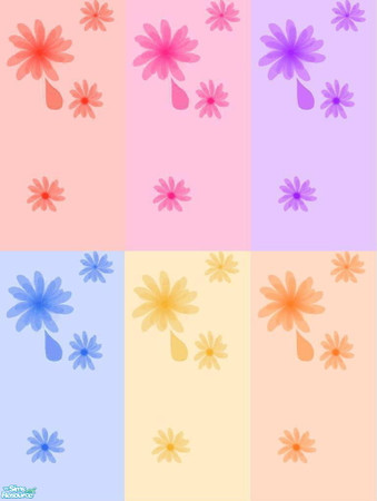 Sims 2 — Paint_wall_set by milla184 — Flowers pop