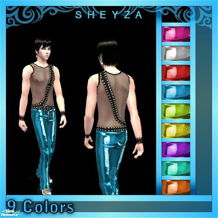 Sims 2 — Neon Latex Set 1 by rythmgitr — Neon latex recolors of aikea_guinea\'s adult male bootcut mesh. 9 different