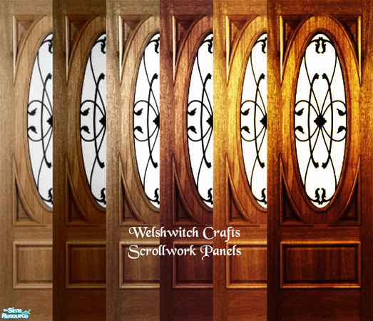 Sims 2 — Script Panel Set by WelshWitch — Elegant, rich and extremely stylish, these beautiful wood panels will give any