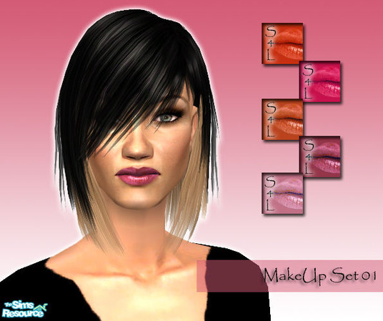 Sims 2 — MakeUp Set01 by Technomicky — This set contains 4 different colors of Lipsticks!