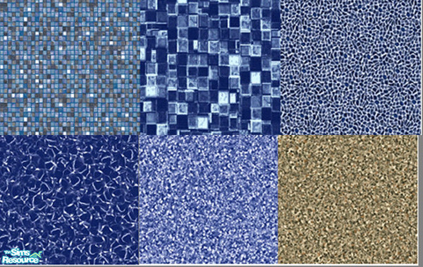 Sims 2 — Pool Floor Set by SMTCHA022 — A set of Pool Tiled and Poured Floors to match my Poured Pool Wall Set and Tiled