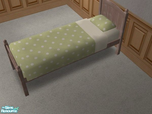 Sims 2 — Paris Polka = Bedding - Green by bethbrit — Green Polka Dot Bedding for your Sims. Please don\'t reupload!
