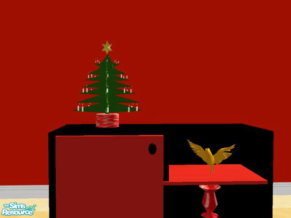 Sims 2 — The Maxwell Suite - Cardboard Christmastree by MysticVelvet — This set consists of 14 new meshes 