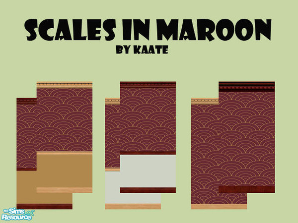 Sims 2 — Scales in Maroon by kaate — Beautiful wallpapers for the more refined sim! Weigh up the benefits of scales on