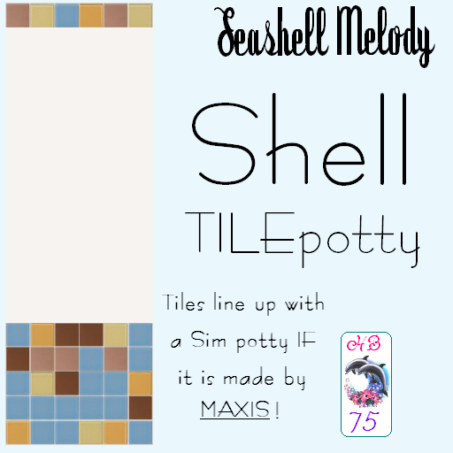 Sims 2 — SeashellMelody HB75 Shell TILES - Seashellmelody Hb75 Shell Tilepotty by hiedibear75 — Seashell Melody by