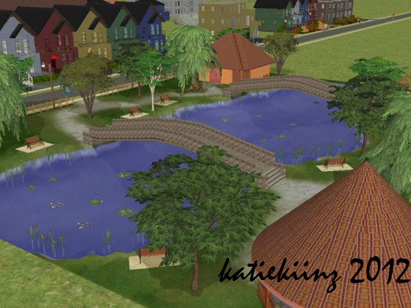 Sims 2 — Local Park by katiekiinz — Enjoy a quiet stroll in the park or try your luck at fishing.