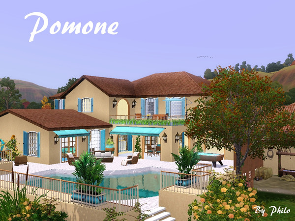 Sims 3 — Pomone by philo — Located in Appaloosa Plains, Pomone is a remake from my Clos Savornin A, which I made suitable