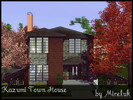Sims 3 — Kazumi Town House by Mireluk — A combination of modern and japanese style that your sims will love.