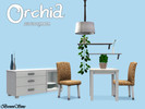 Sims 3 — Orchid Dining by Brown_Sims — new dining set with 6 new meshes. enjoy! :D *TSRAA*